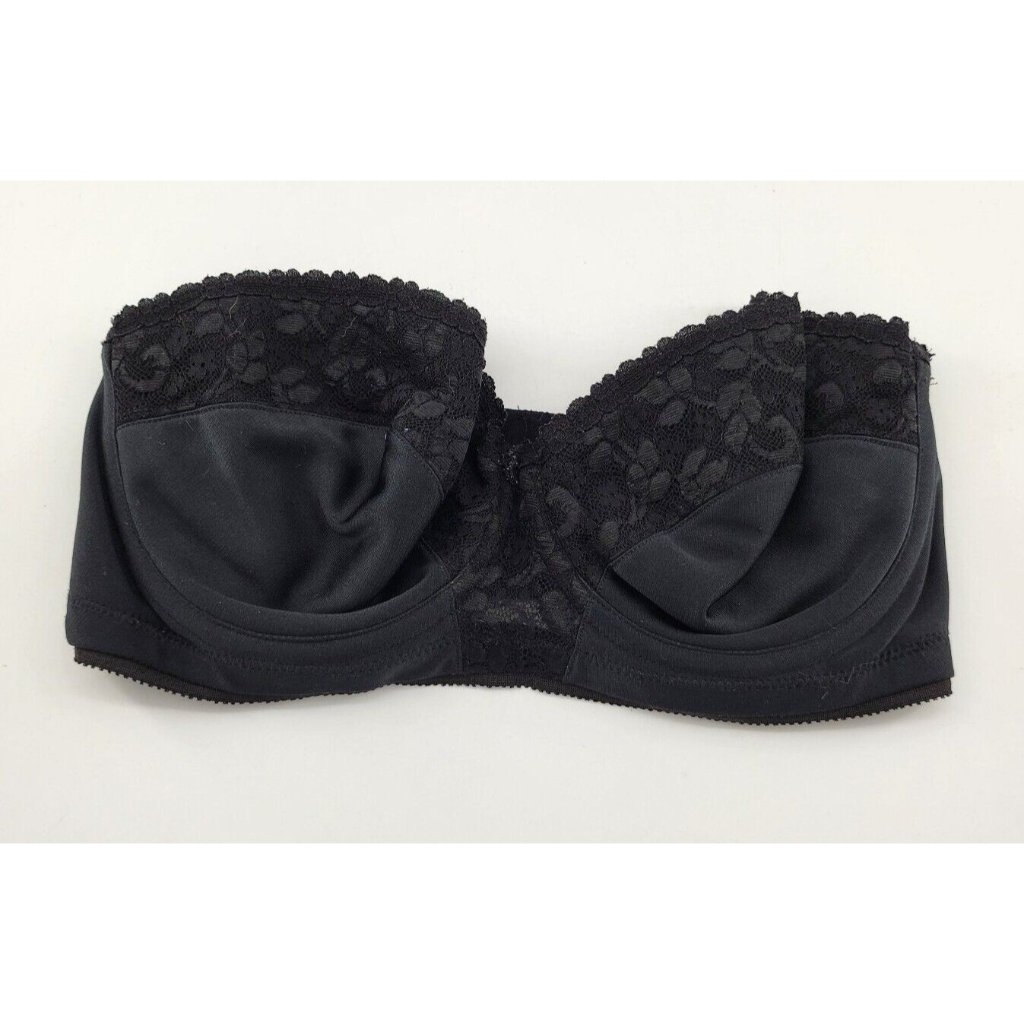 Carnival Women's Full Figure Strapless Underwire Bra Style 123 Black Size 32dd